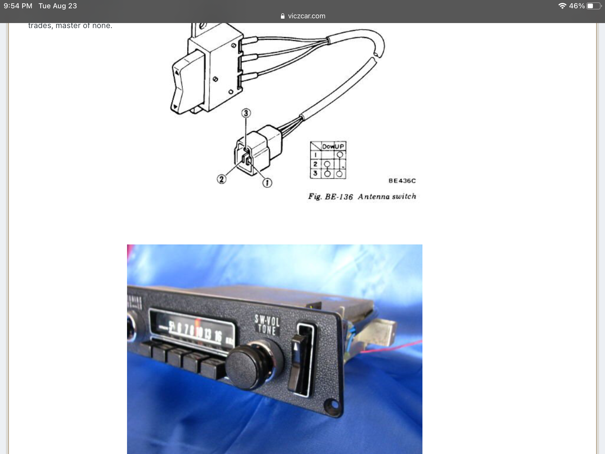 Radio antenna switch